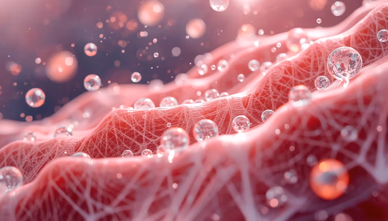 Biostimulator injections triggering collagen production in gluteal skin