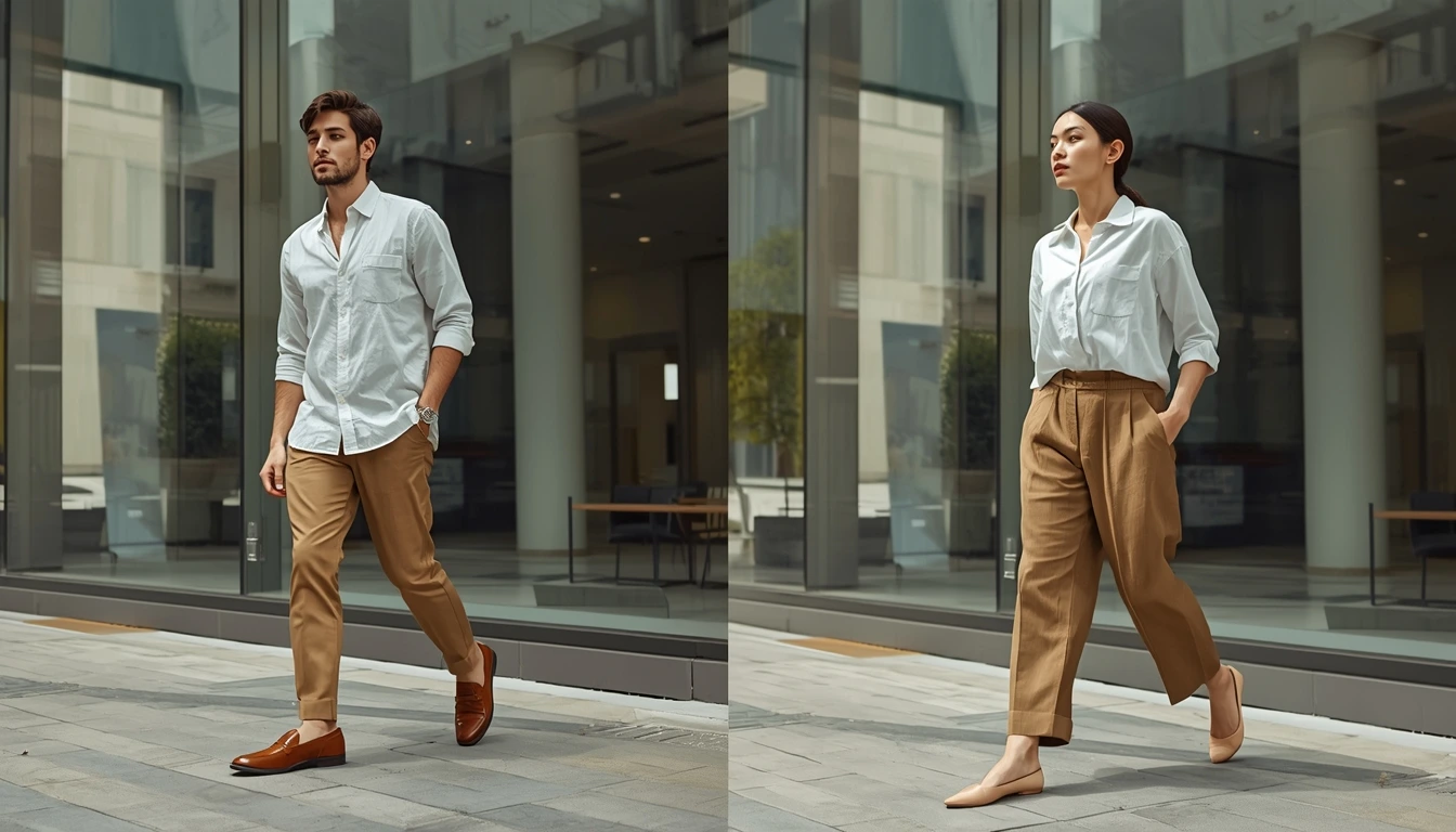 Amazon Essentials linen blend shirt unisex office casual styling 2026