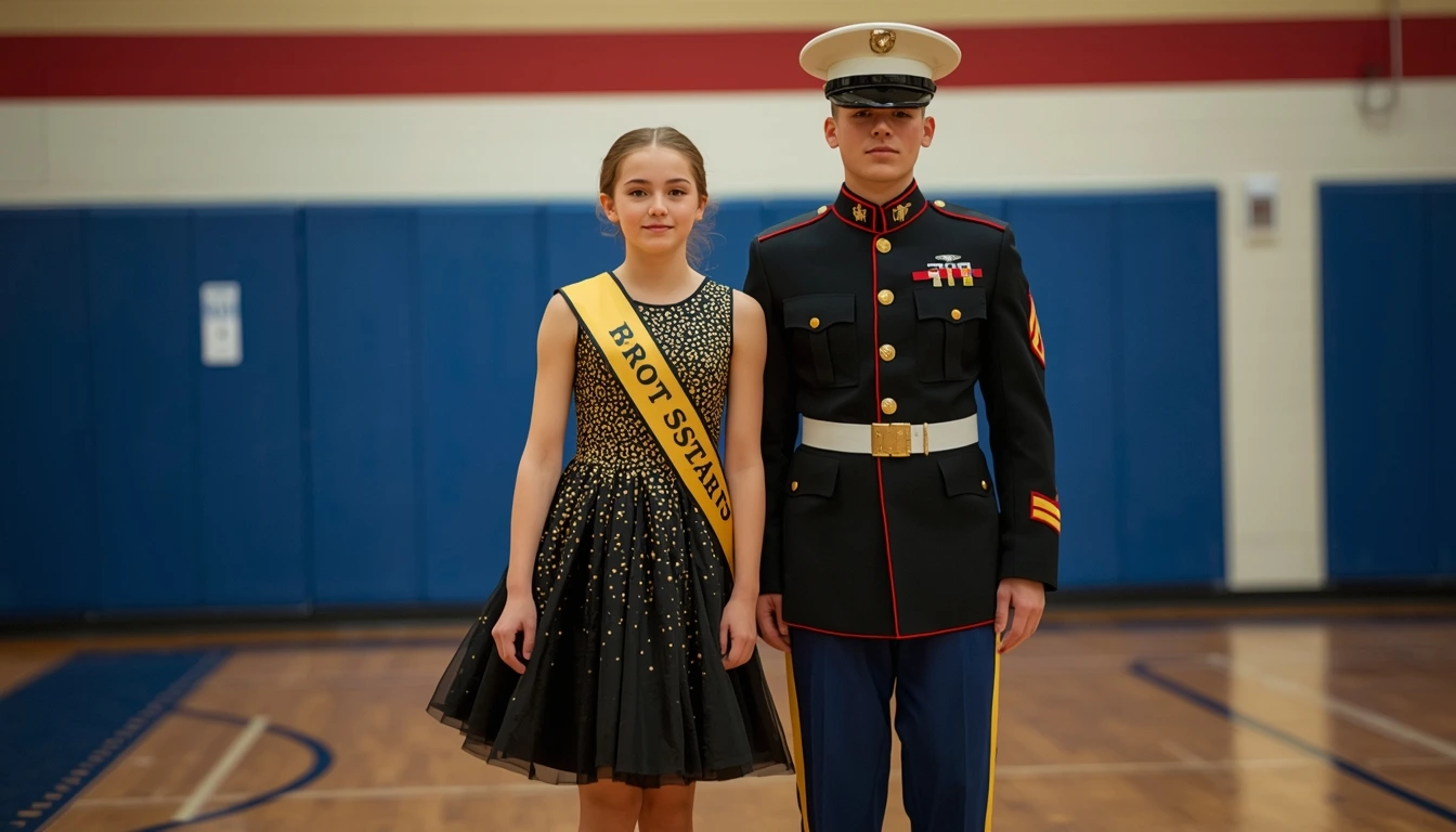 Military ball dresses for high school JROTC black gold coordinated looks