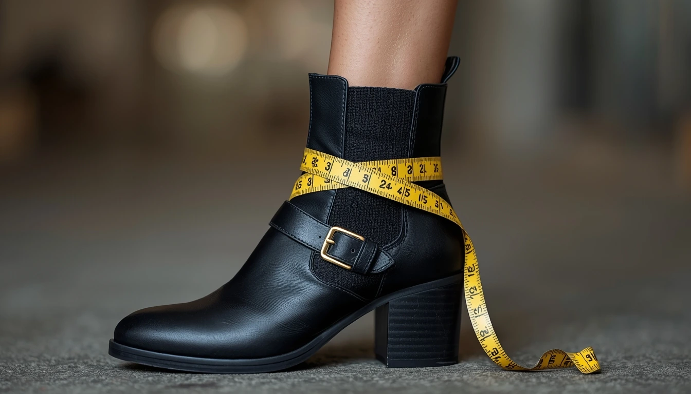 Ankle boots women over 50 wide calf measurement elastic gore buckle fit