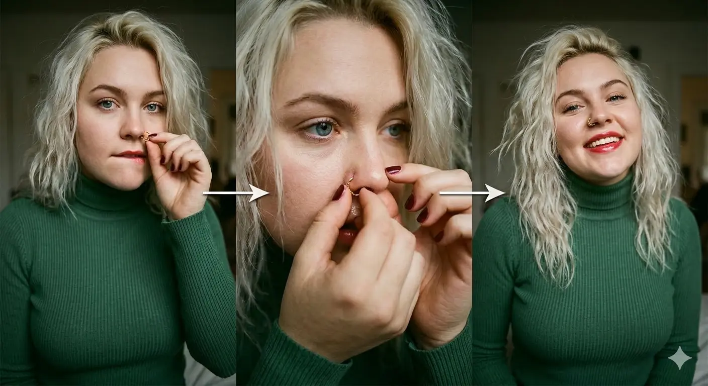 corkscrew nose ring how-to