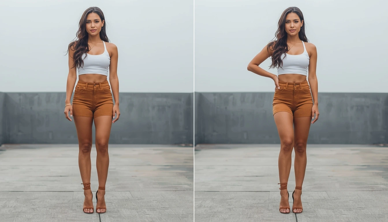 Micro shorts petite sizing tips - high-waisted suede styling